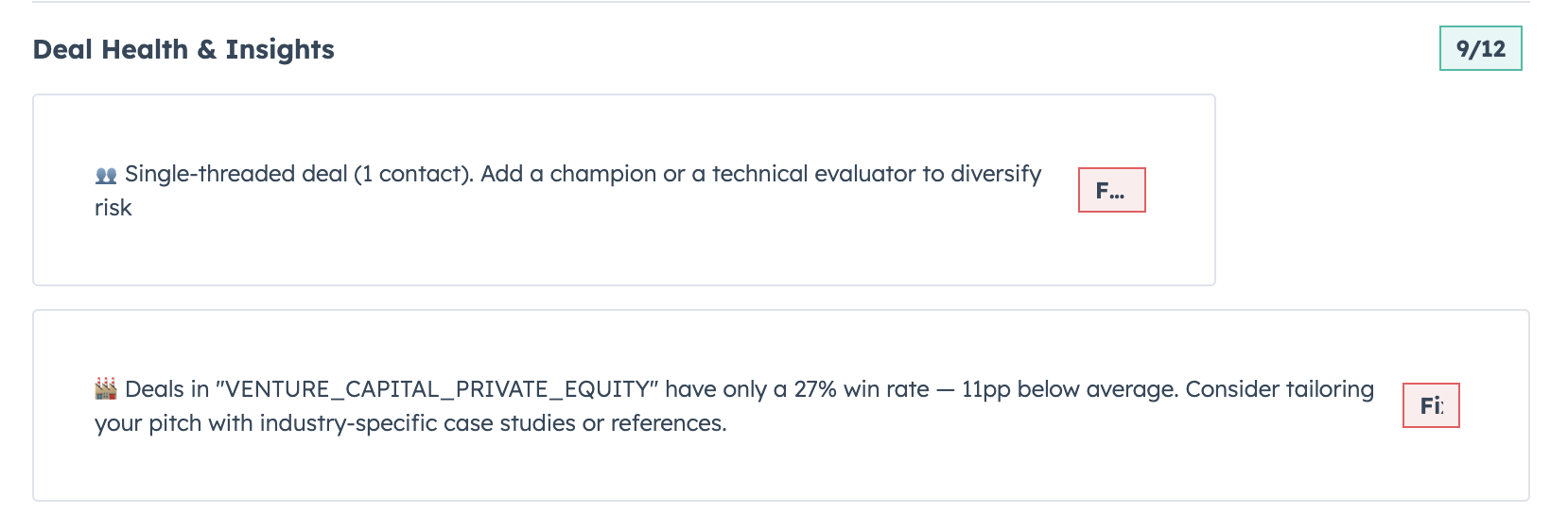 AI-generated deal insights inside your CRM